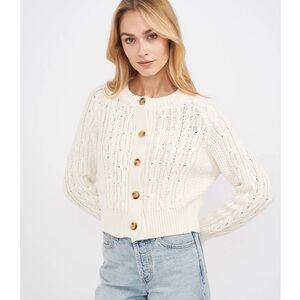 MAREA BY LIZ JOY CABLE KNIT CARDIGAN SIZE SMALL WOMENS
